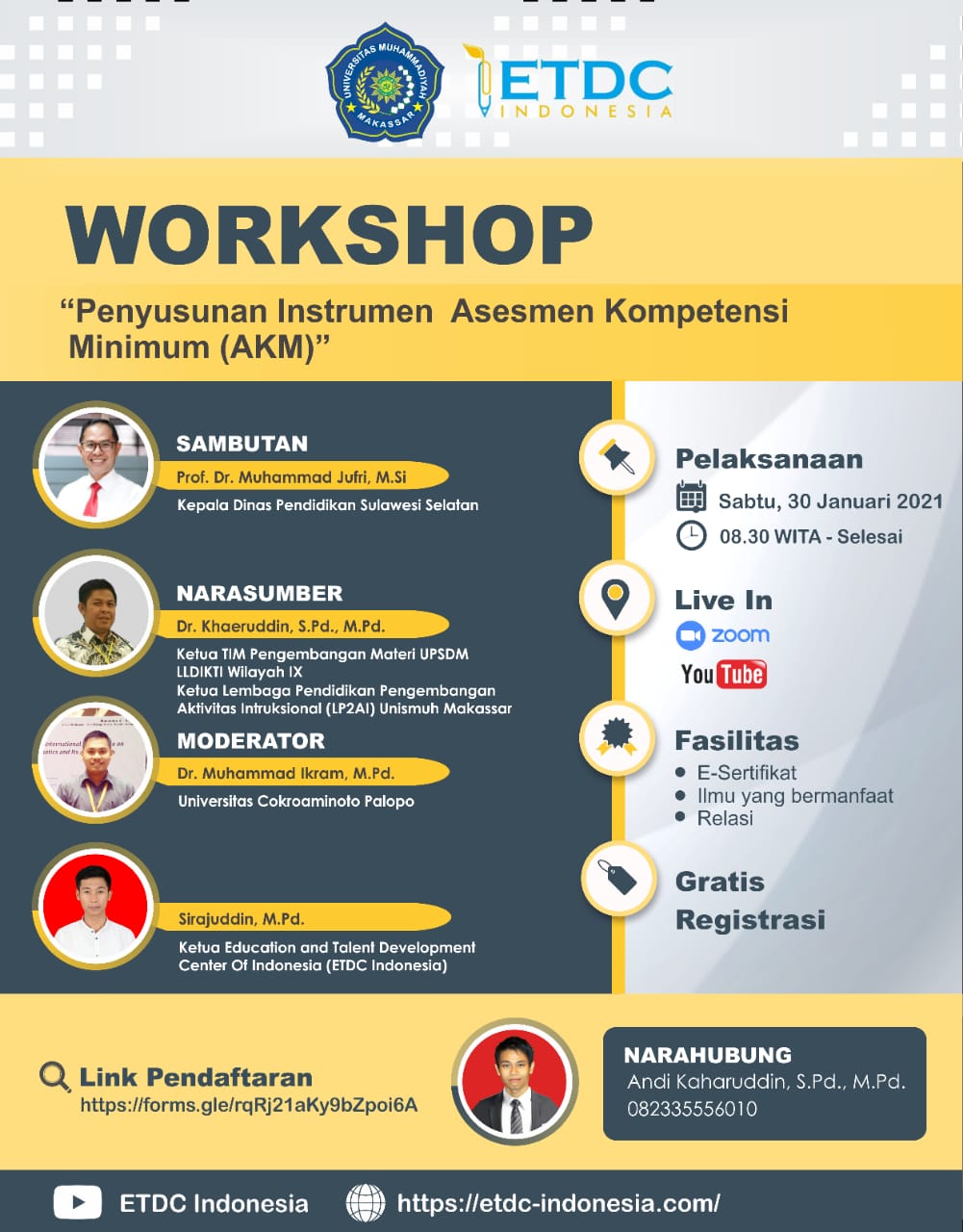 Workshop Online Penyusunan Instrumen Asesmen Kompetensi Minimum Akm Etdc Indonesia